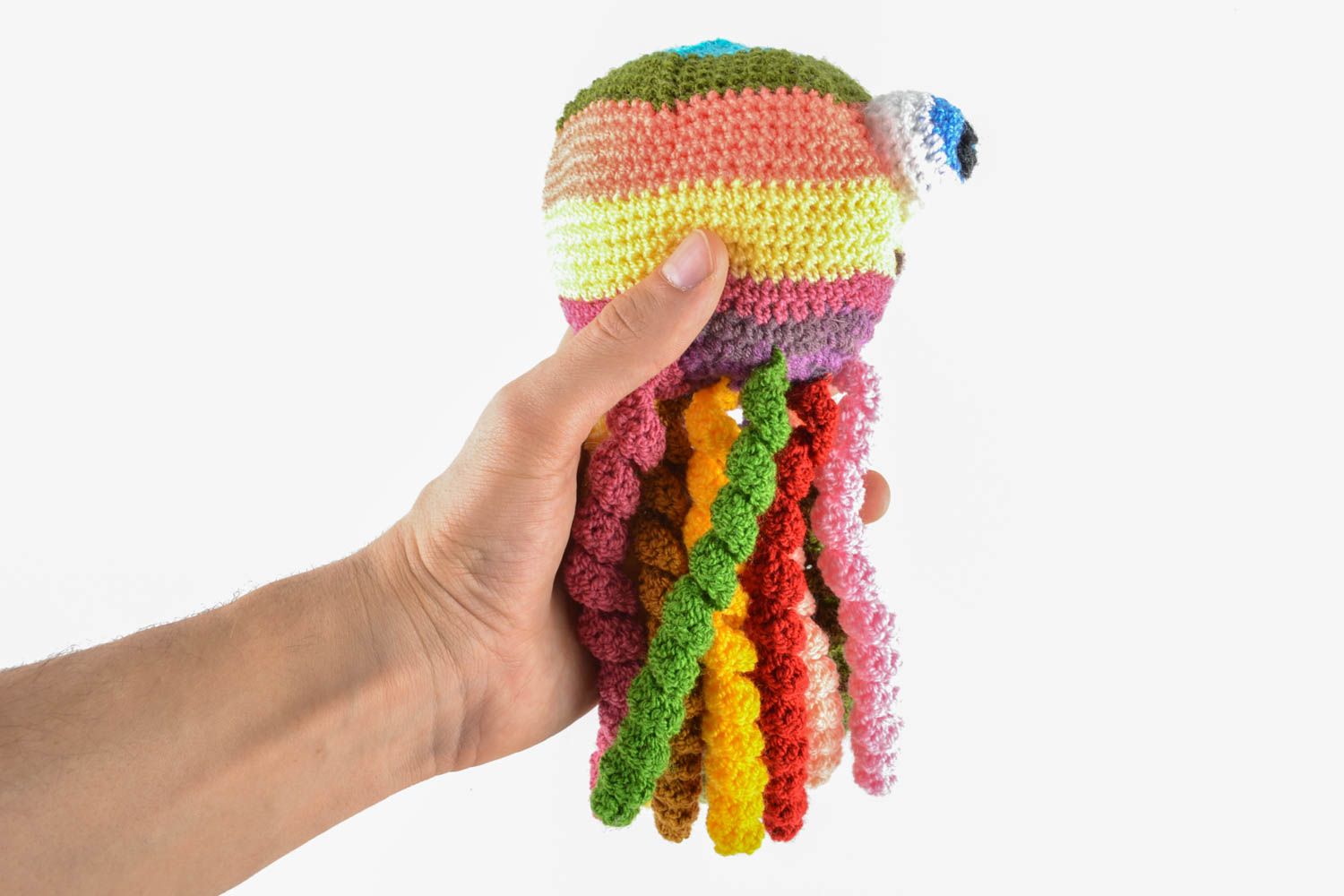 Giocattolo a maglia fatto a mano pupazzo morbido ottopode da bambini
 foto 4