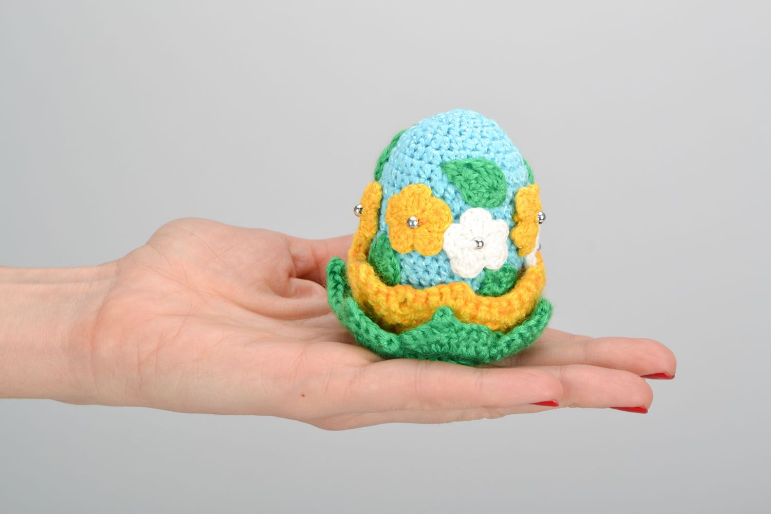 Homemade crocheted Easter egg photo 2
