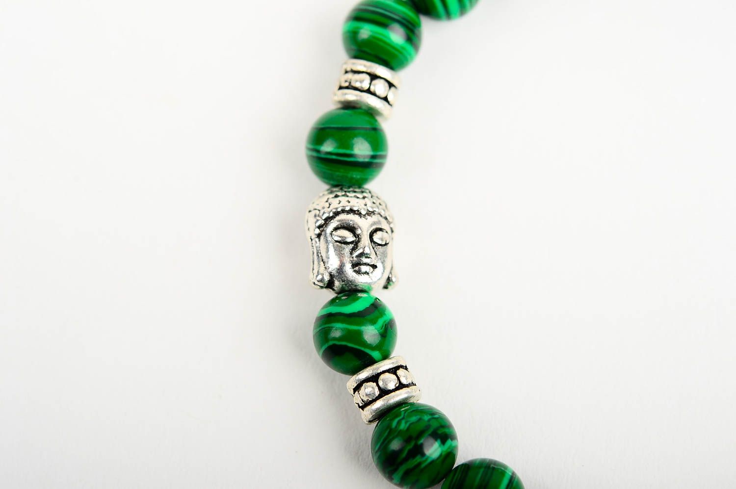 Bracelet pierres naturelles Bijou fait main vert Accessoire pour femme photo 4