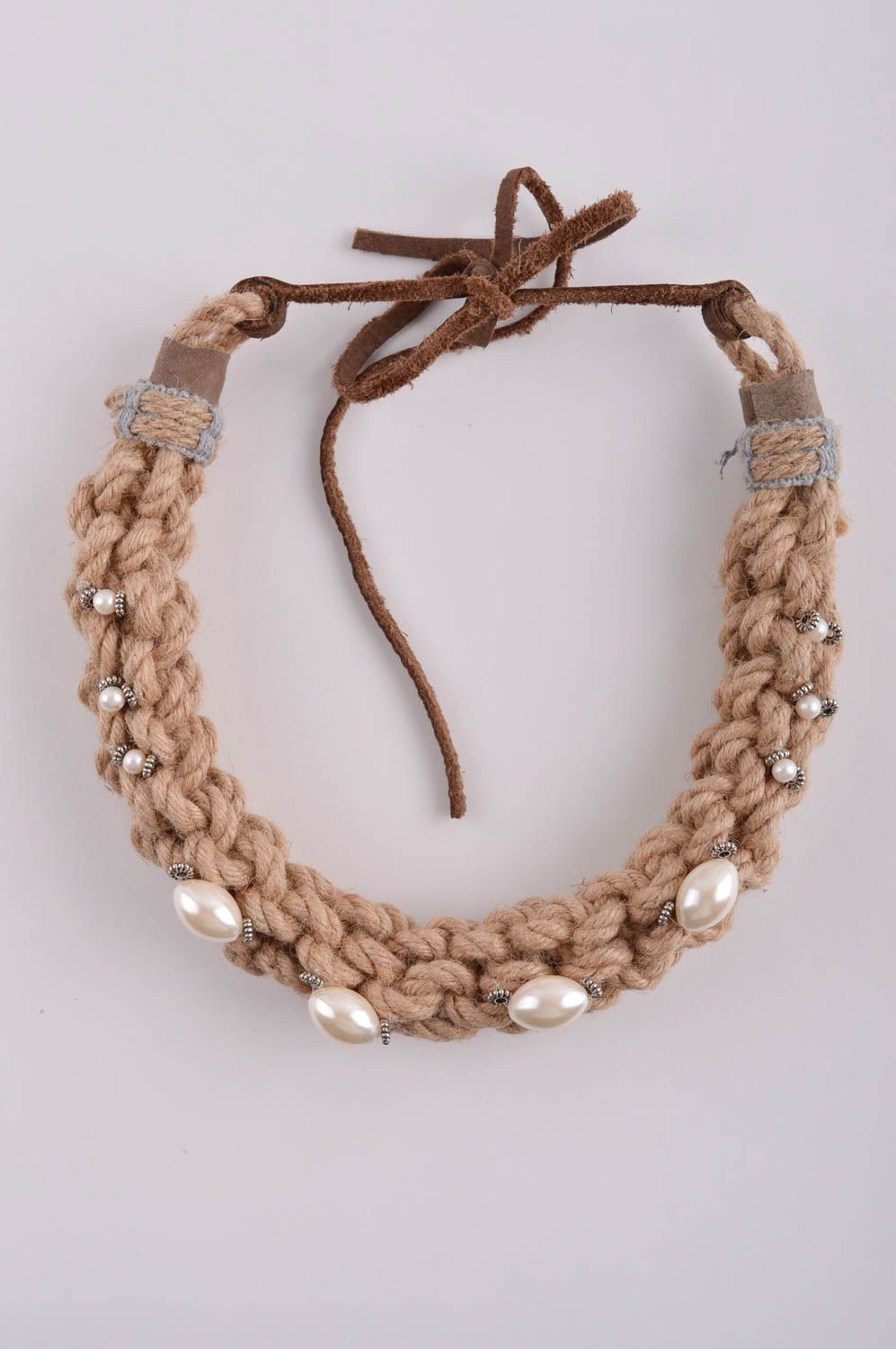 Handmade necklace braided thread necklace designer necklace fashion jewelry  photo 2