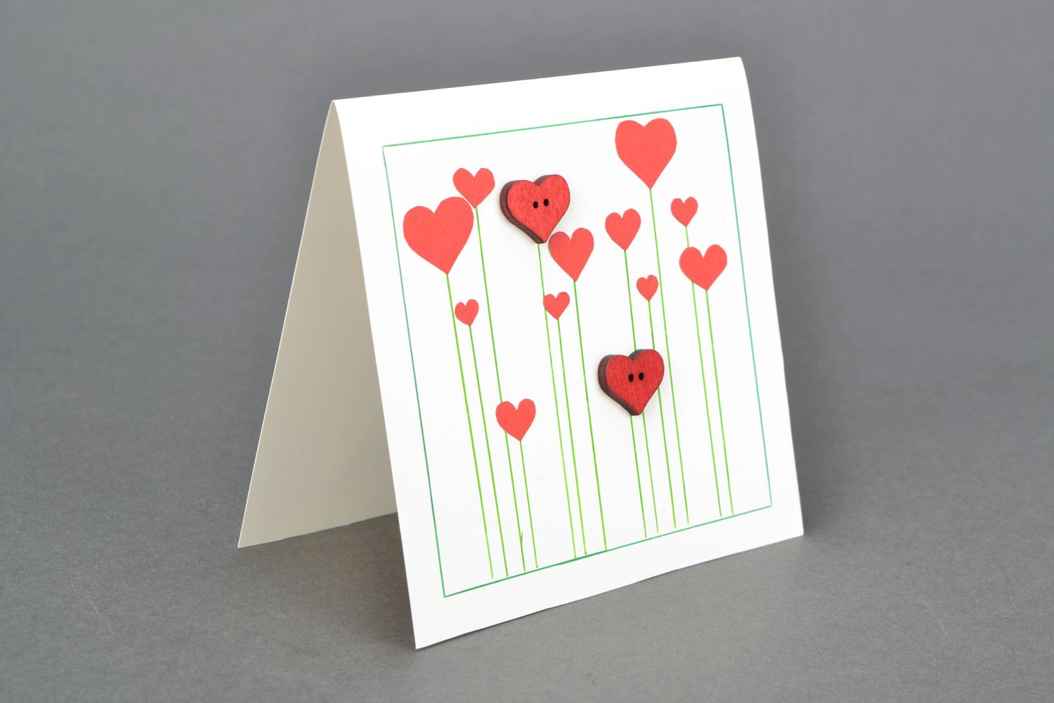 Handmade greeting card for St. Valentine's Day photo 1