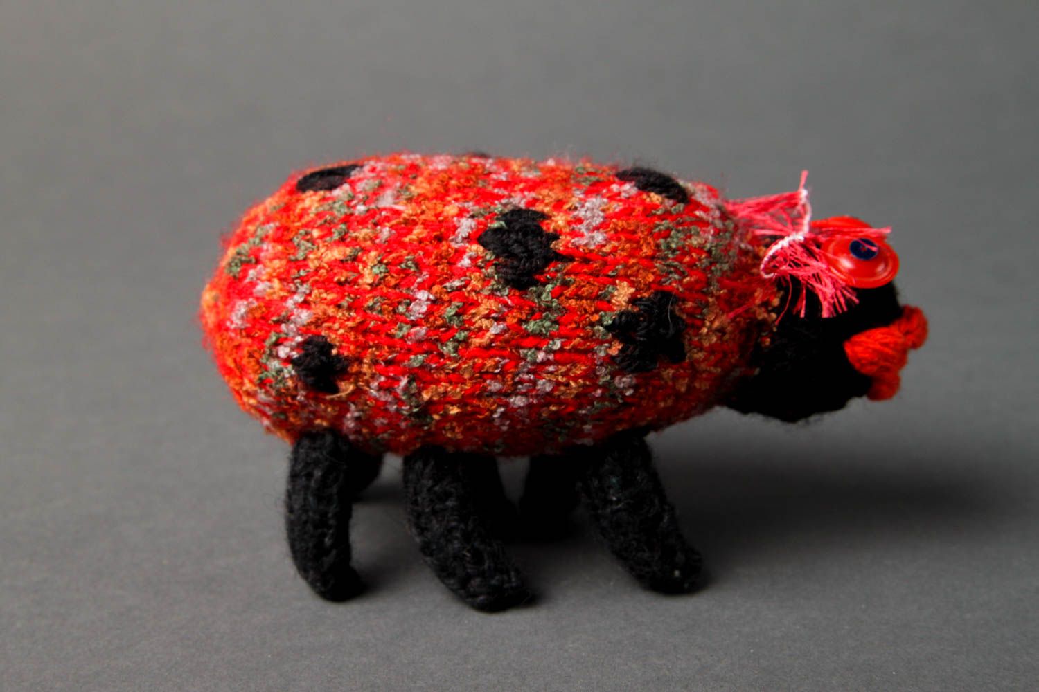 Jouet coccinelle Peluche faite main Cadeau enfant unique tricot crochet  photo 2