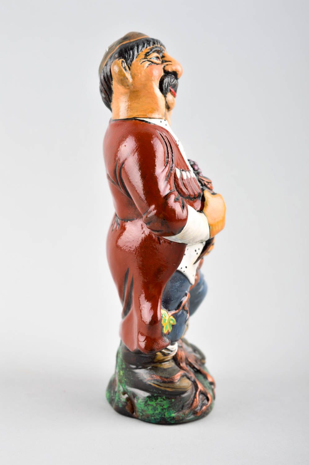 Статуэтка ручной работы глиняная статуэтка в виде дедушки этно фигурки людей фото 3