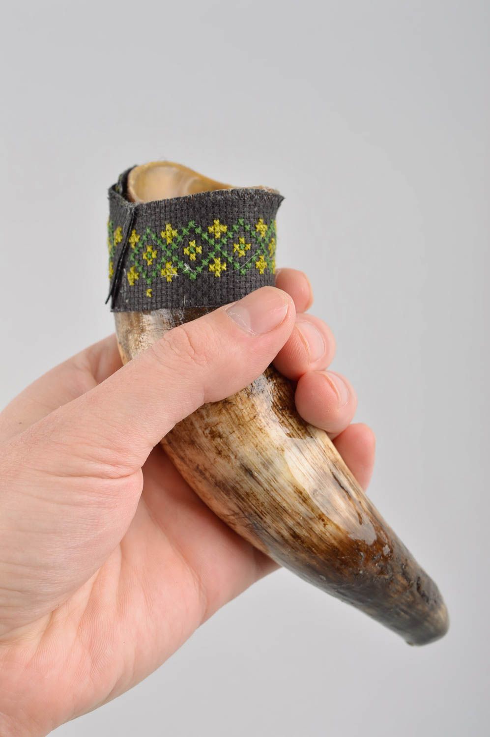 Trink Horn handgefertigt Keramik Behälter Geschenk für Männer einmalig  foto 5