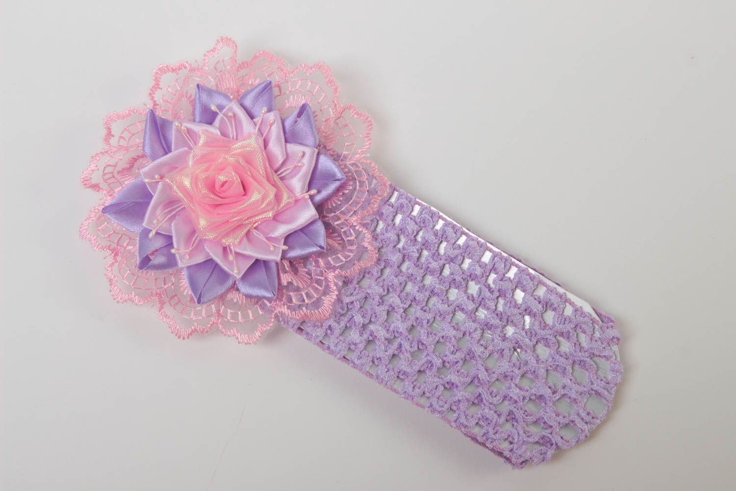 Handmade headband flower hairband unusual gift for girl hair accessories photo 2