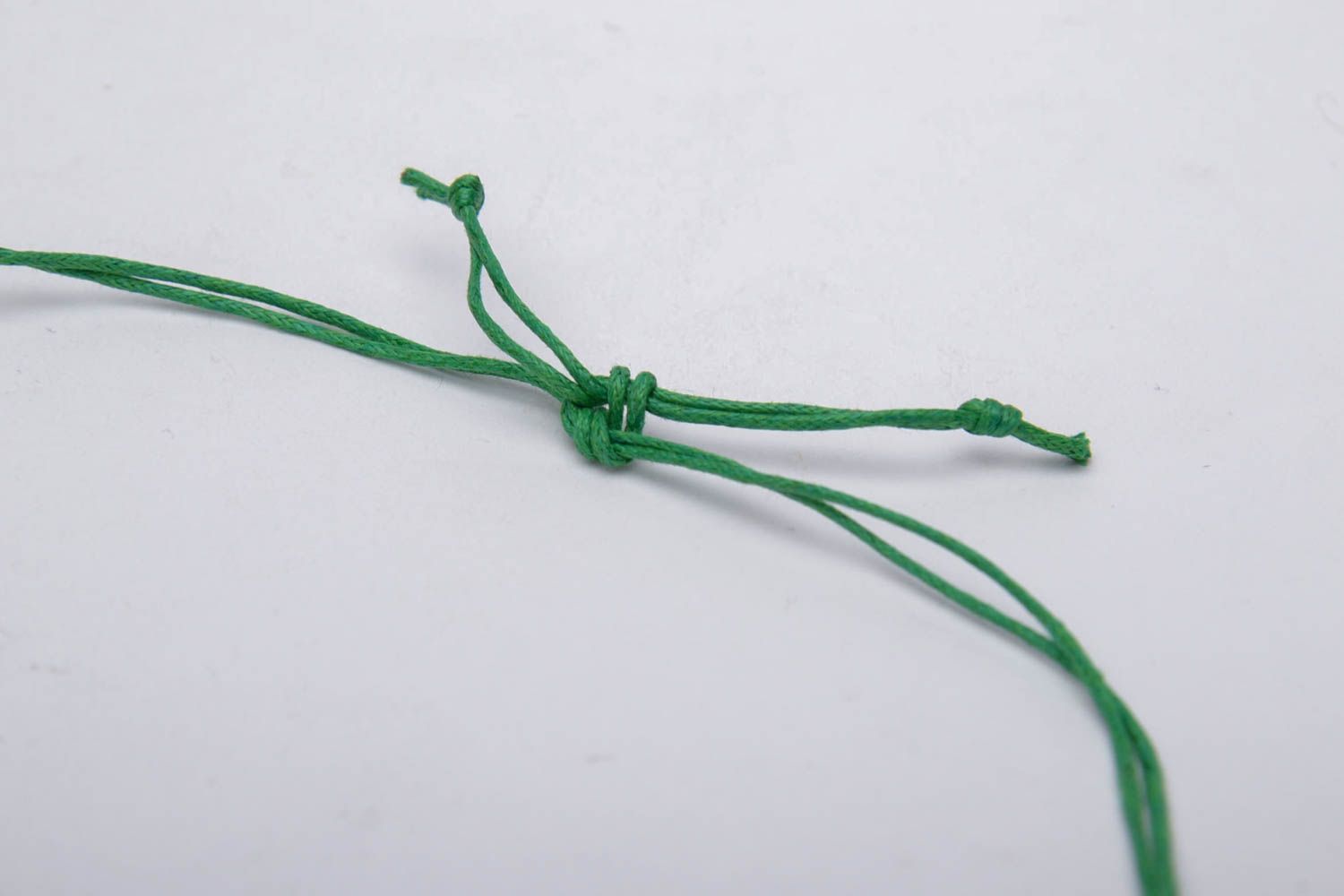 Clay bead necklace of green color photo 5