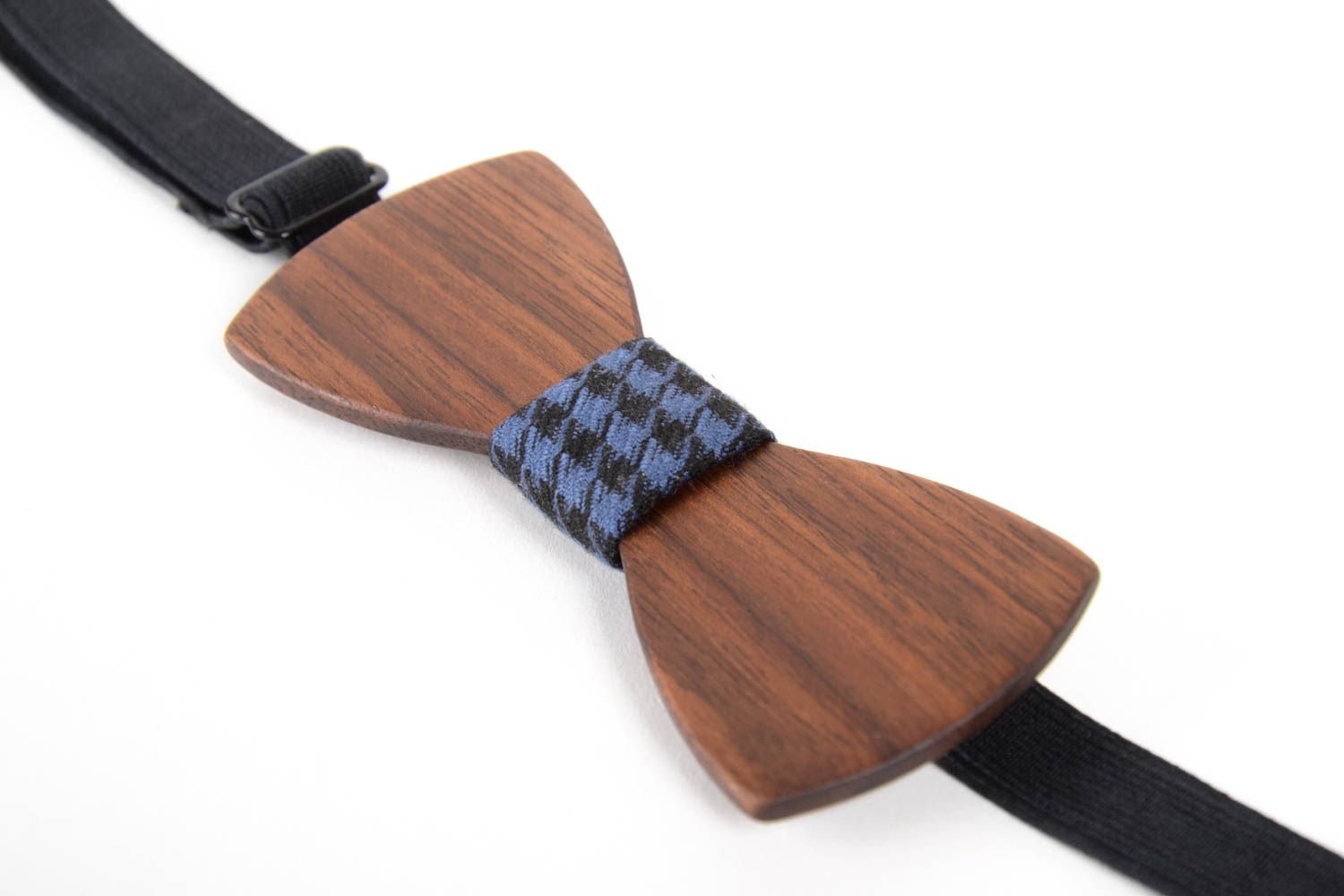 Holz Accessoire handmade Fliege Krawatte Herren Fliege Geschenk für Mann blau foto 4