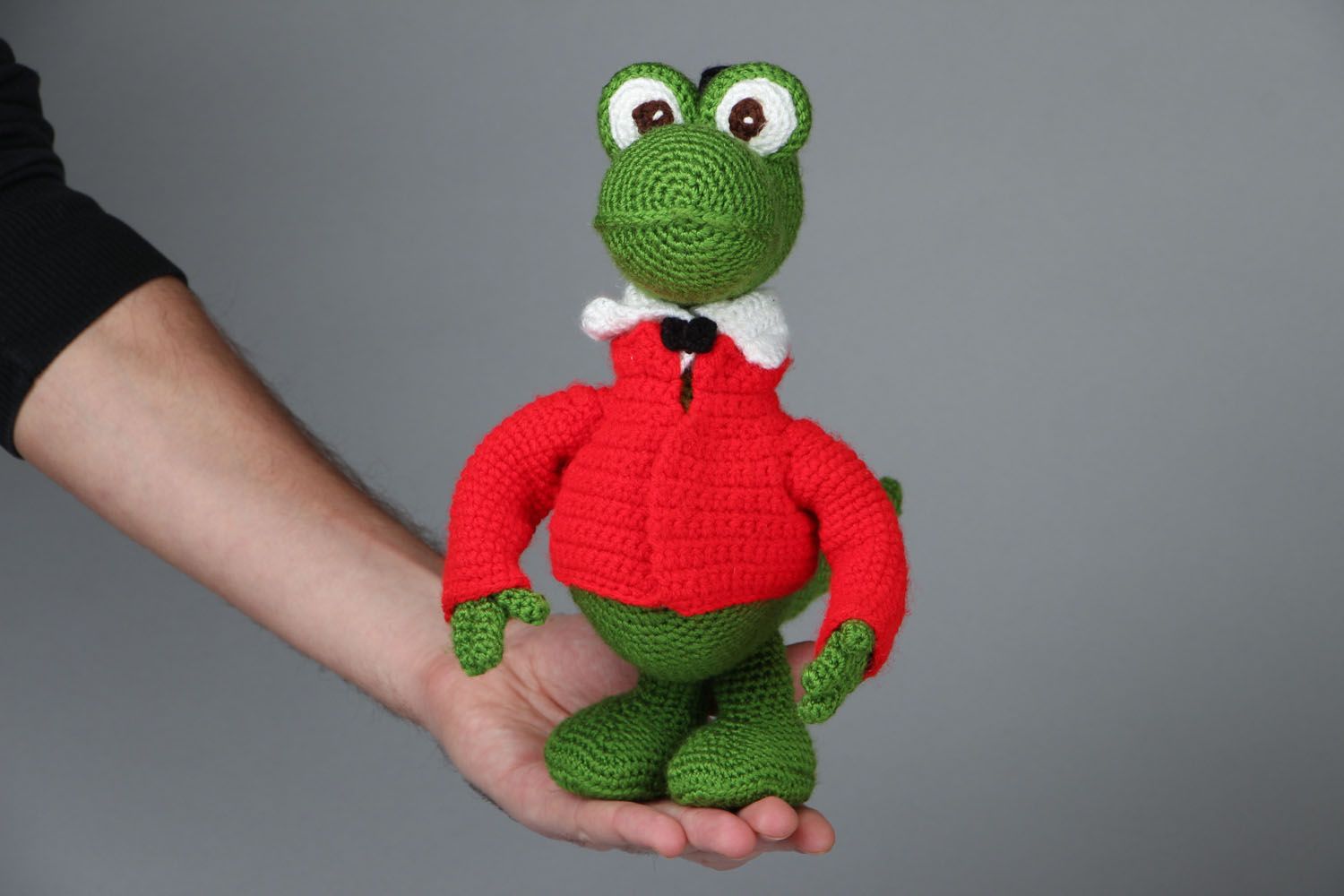 Jouet mou tricoté fait main Crocodile photo 4
