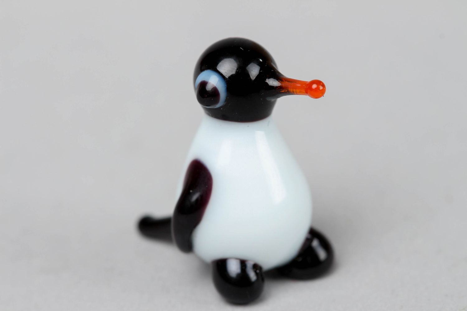 Figurine en verre au chalumeau Pingouin faite main photo 1