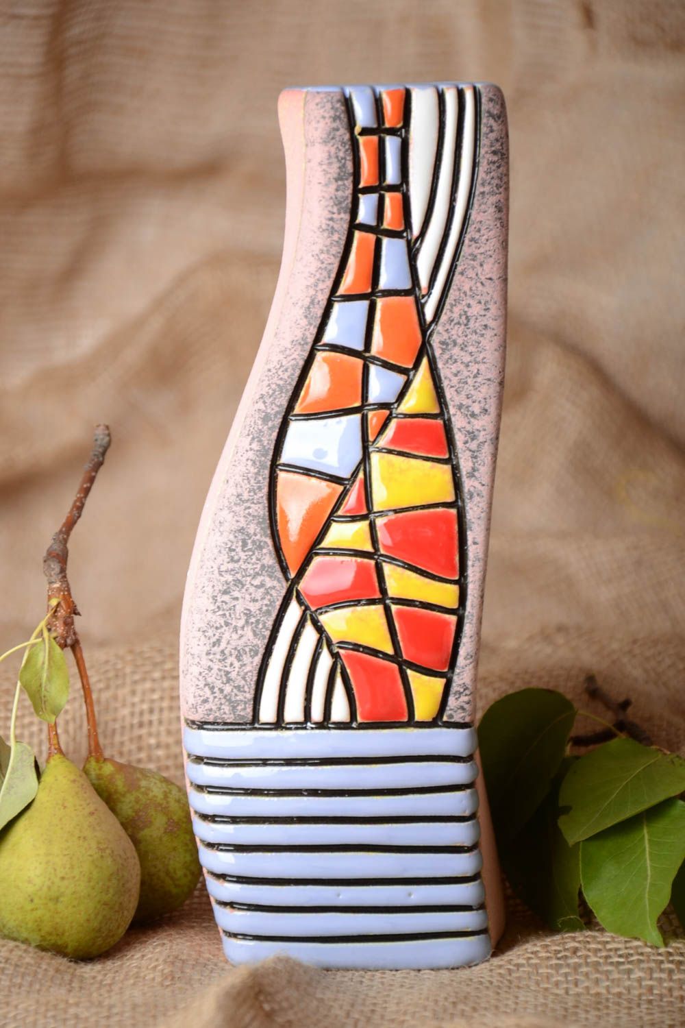 Jarrón de cerámica hecho a mano objeto de decoración regalo original para mujer foto 1