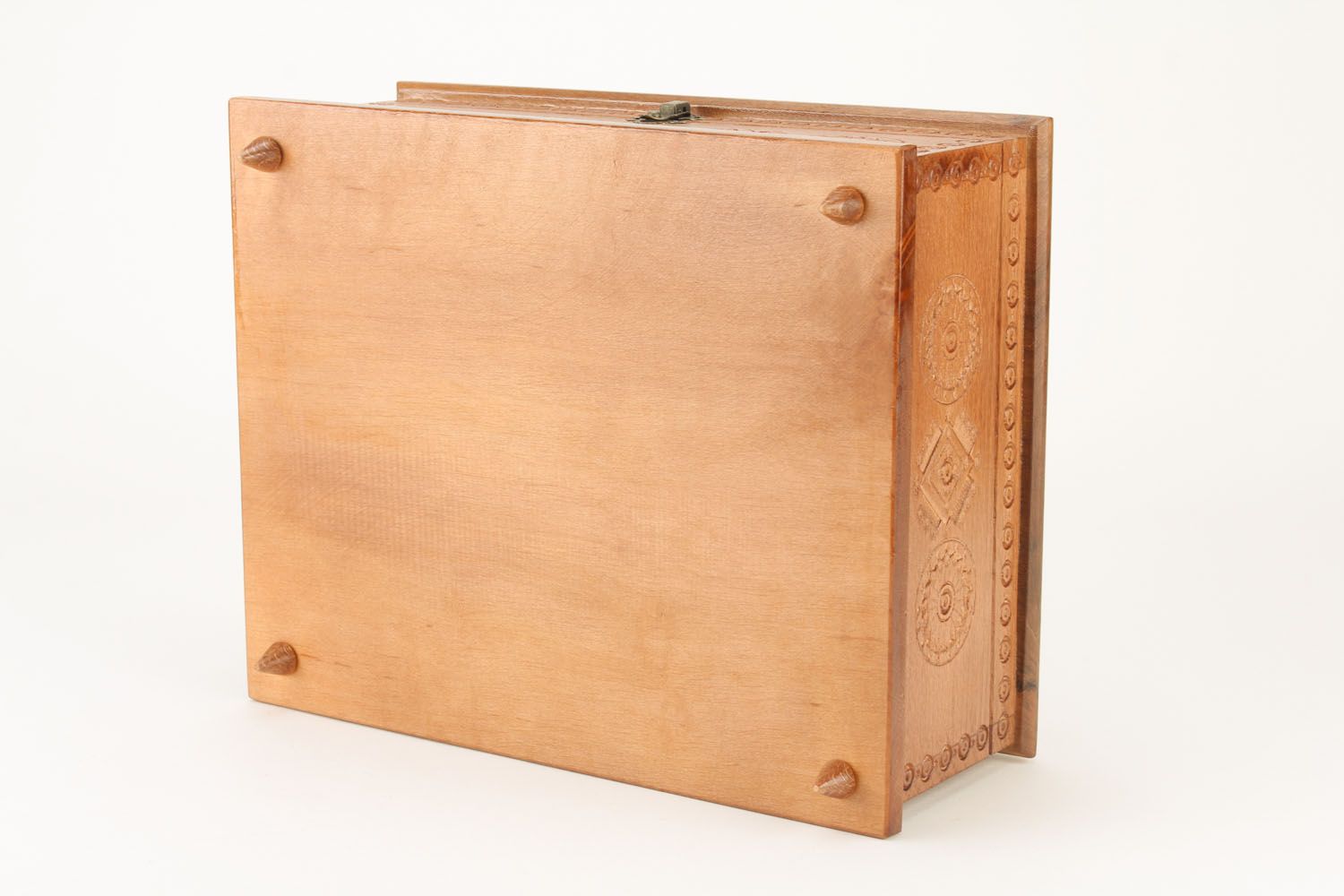 Grande boîte en bois faite main photo 4