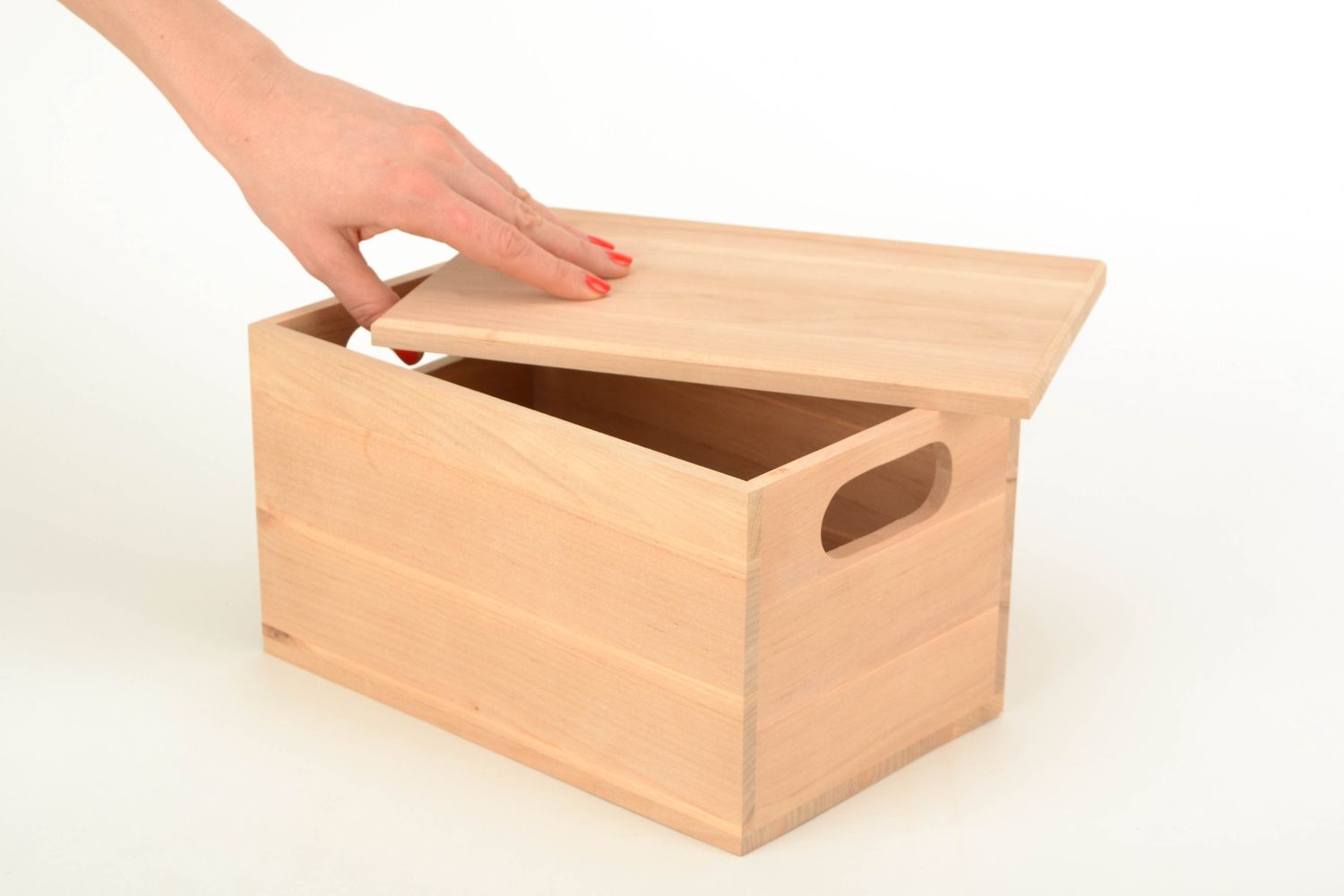 Caja de madera para costura, pieza para decoupage foto 2