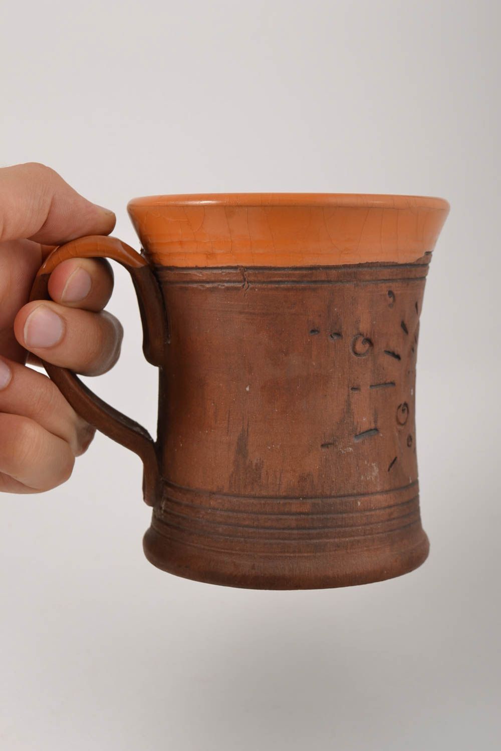 Unusual handmade ceramic beer mug table decor kitchen supplies gifts for him photo 5