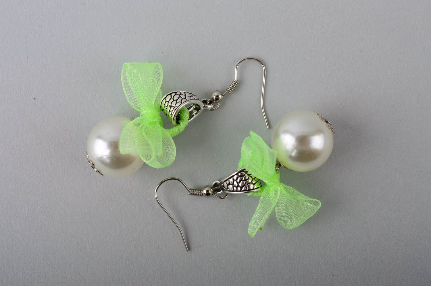 Handmade festive beaded earrings unusual designer stylish earings trendy jewelry photo 4