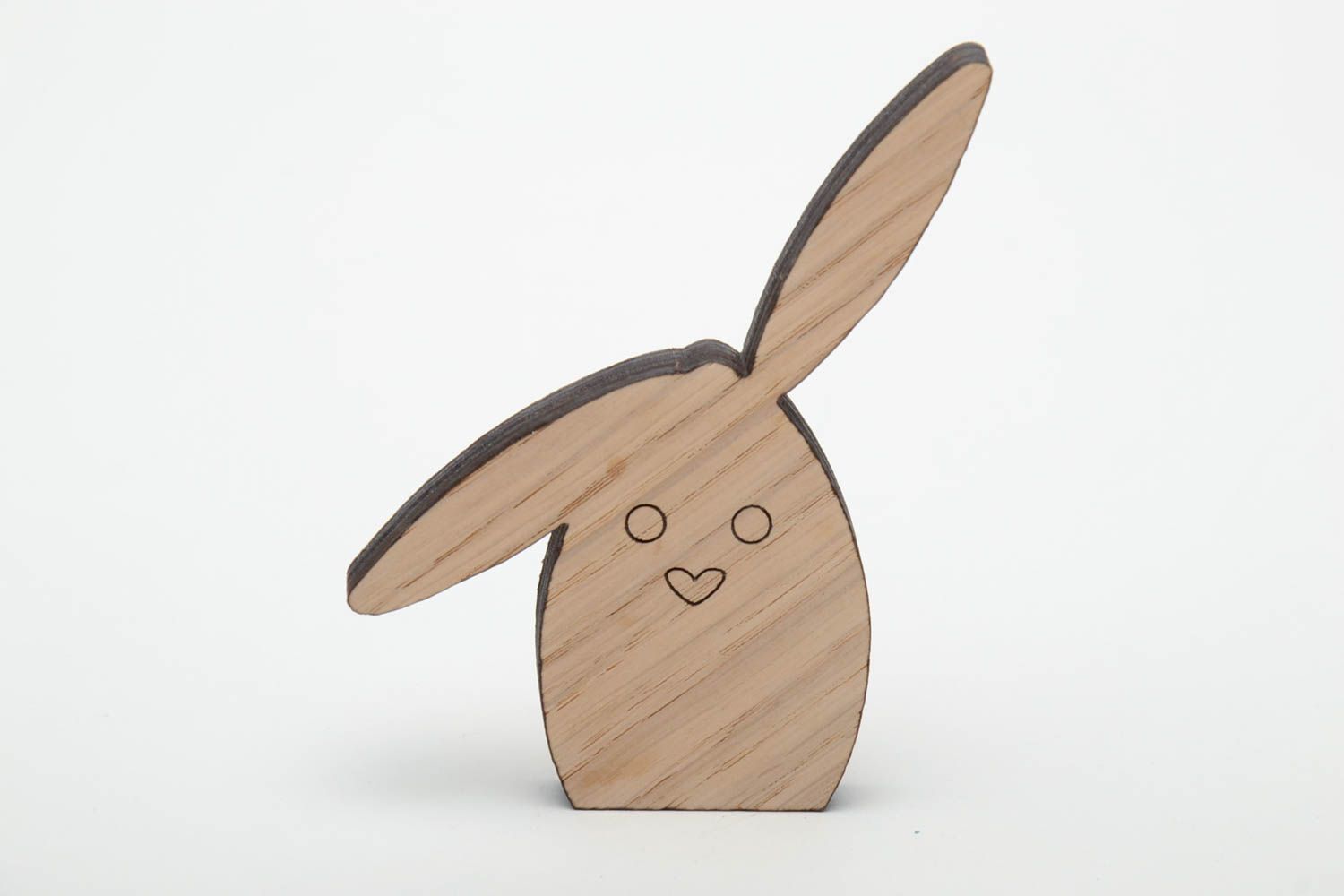 Silhouette en bois lapin faite main à décorer et à peindre pour loisirs créatifs photo 2