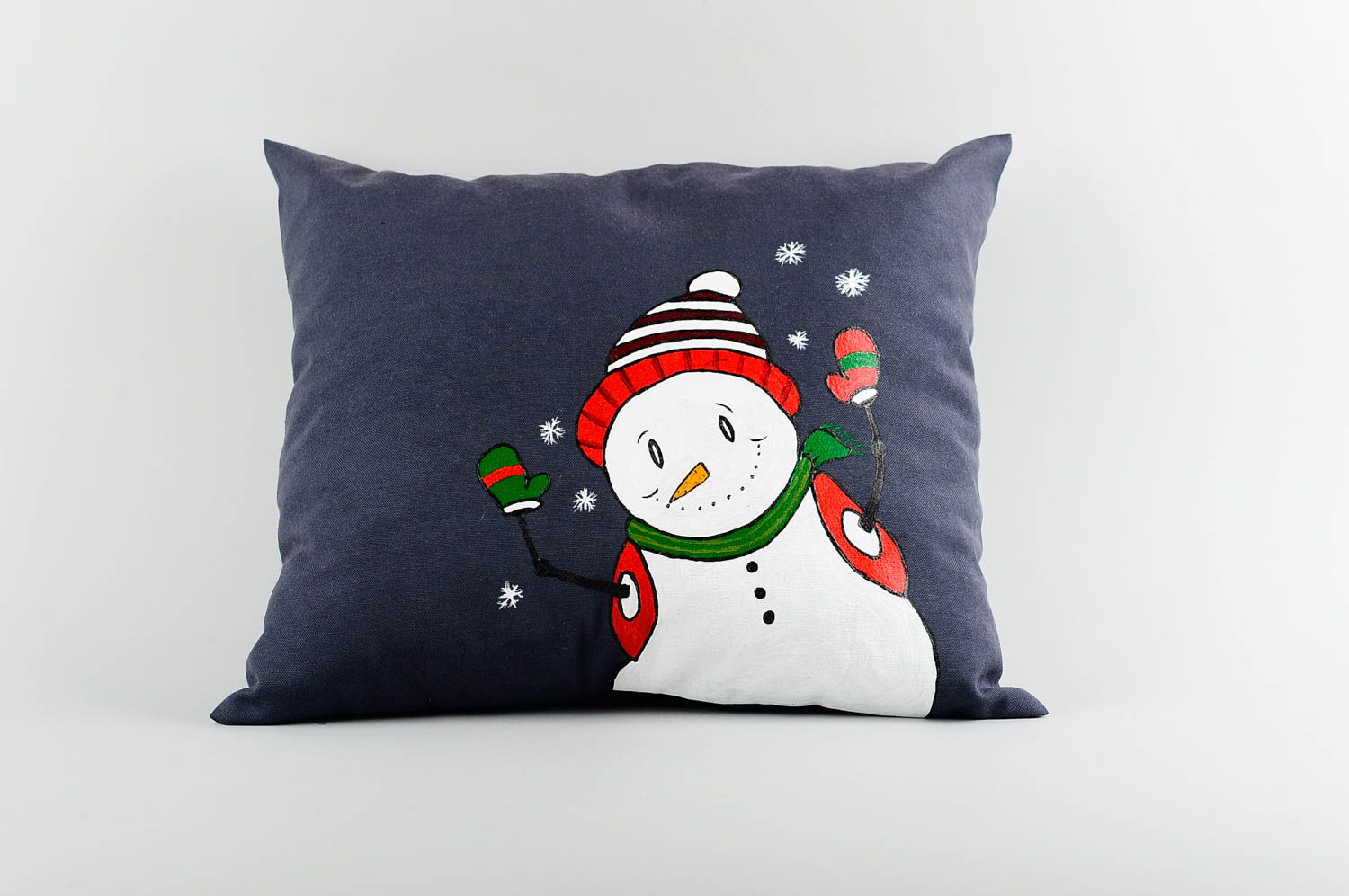 Handmade cushion snowman pillow for sofa decorative pillow interior decoration photo 1