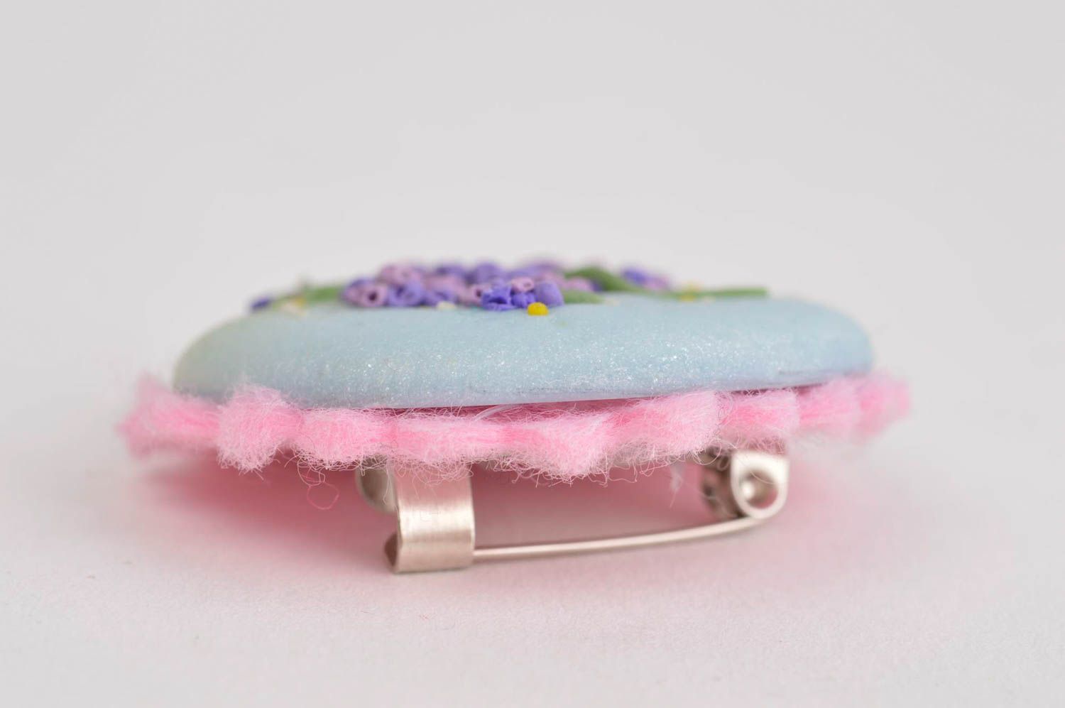 Handmade polymer clay brooch accessory for girl bijouterie for girl best gift photo 4