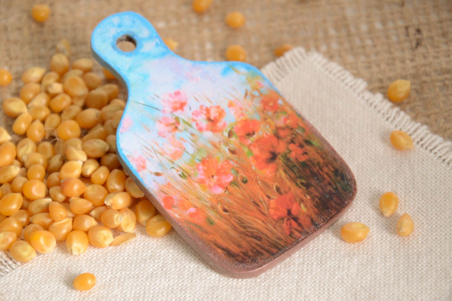 Handmade Magnet für Kühlschrank Deko für die Küche Wohn Accessoire Mohnblumen foto 1