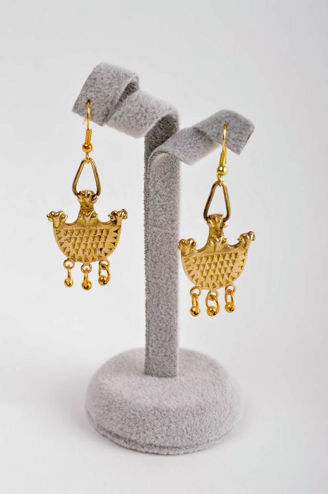 Long earrings handmade earrings metal jewelry fashion accessories gifts for girl photo 2