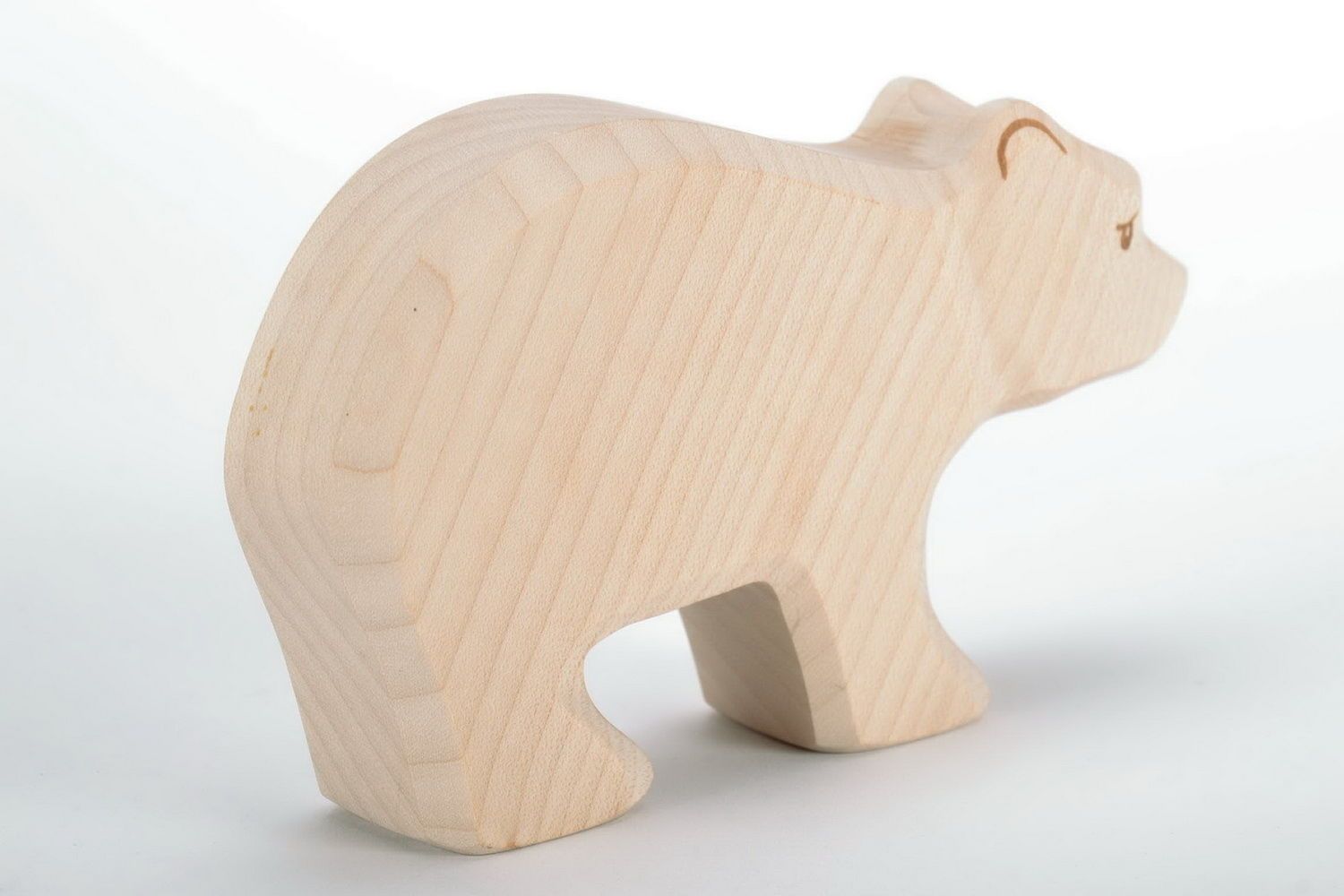 Estatueta de madeira Urso branco foto 4
