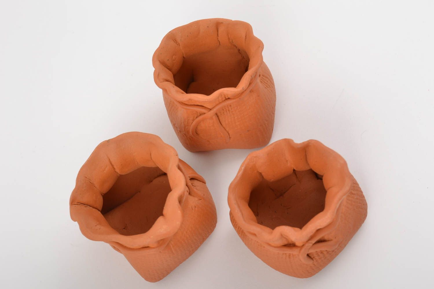 Beautiful handmade designer ceramic spice pots set for 75 g each photo 3