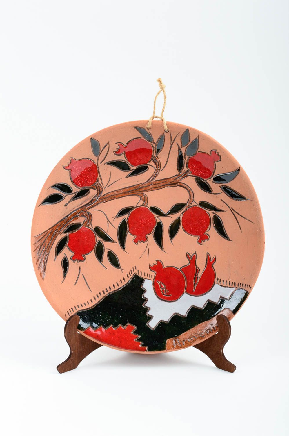 Plato de cerámica hecho a mano decoración de interiores regalo original inusual foto 1
