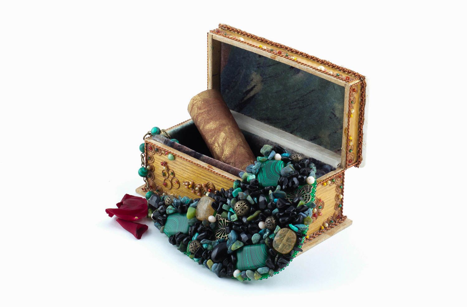 Collier plastron Accessoire fait main en pierres naturelles Cadeau femme photo 1