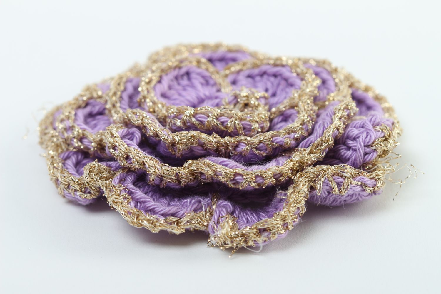Crocheted flower handmade decorative flowers crochet flower jewelry supplies photo 3