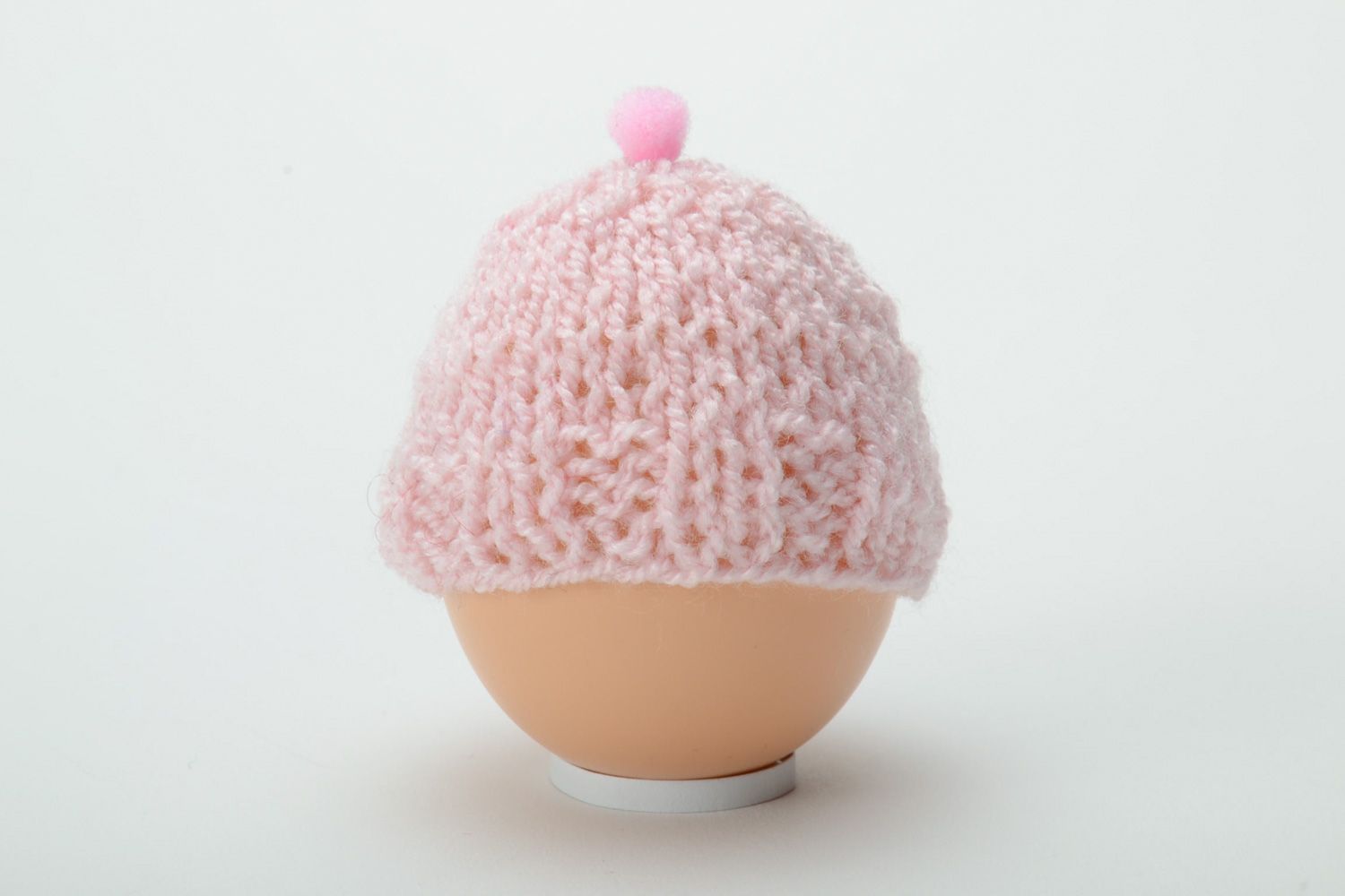 Lustiger netter gestrickter Eier Wärmer handmade in Rosa zu Ostern foto 4