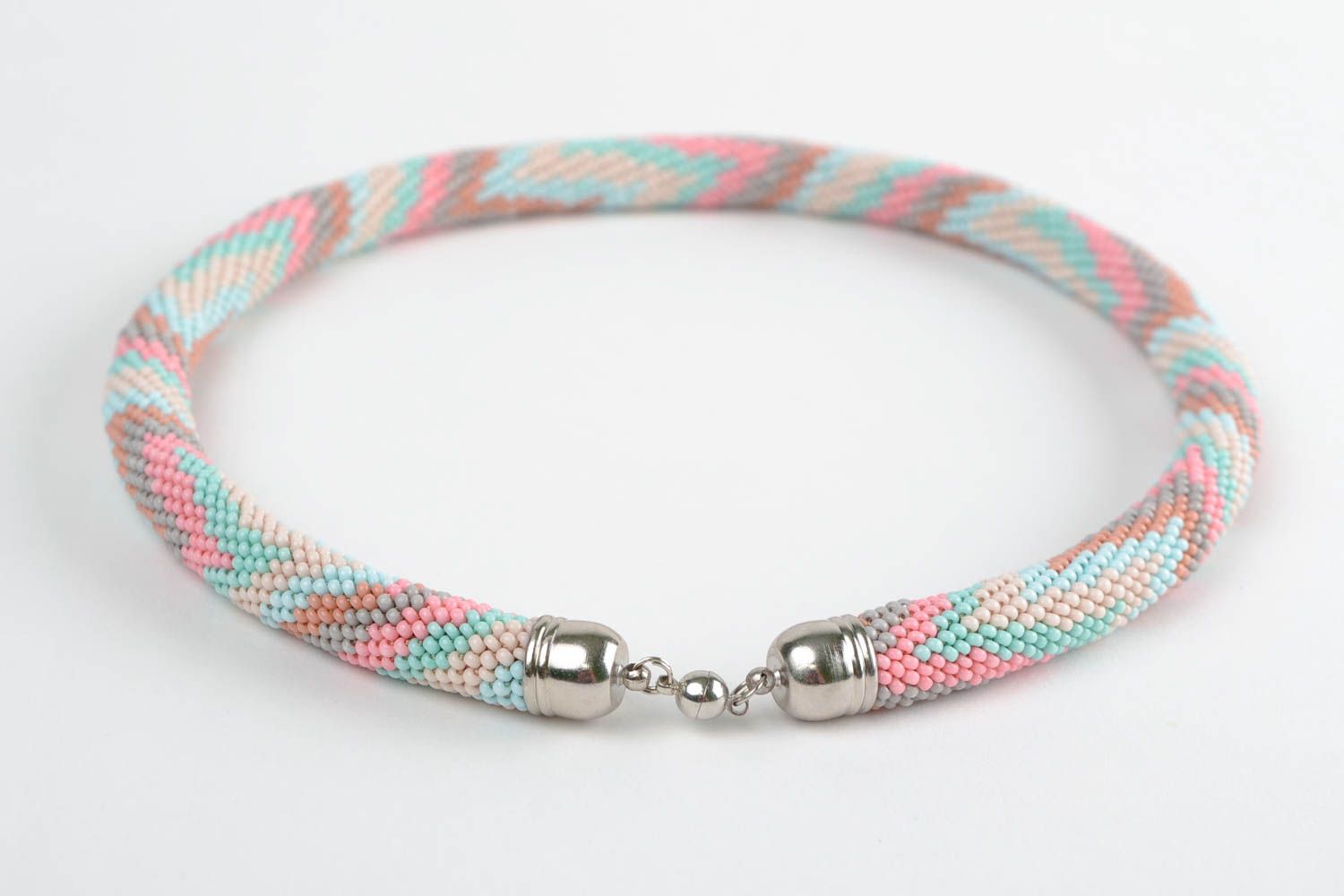 Beautiful handmade designer beaded cord necklace for women photo 5