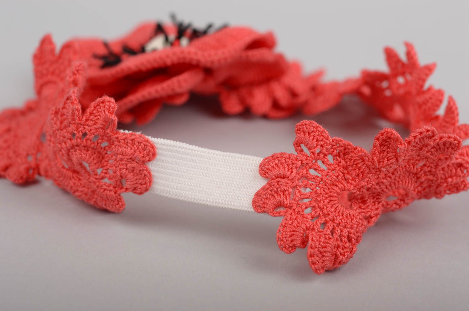 Handmade Haarband mit Blume Mädchen Haarschmuck Mode Accessoire für Kinder rosa foto 4