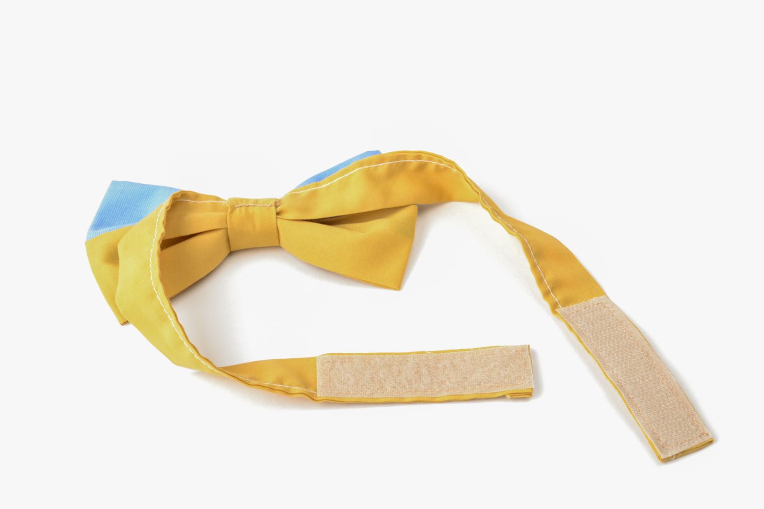 Yellow-blue bow tie photo 5