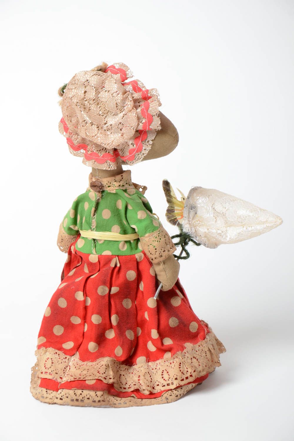 Muñeca de trapo aromatizada de algodón hecha a mano original estilosa decorativa foto 4