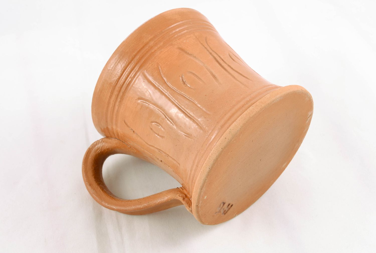 Tasse originale de céramique faite main technique de cuisson au lait photo 4