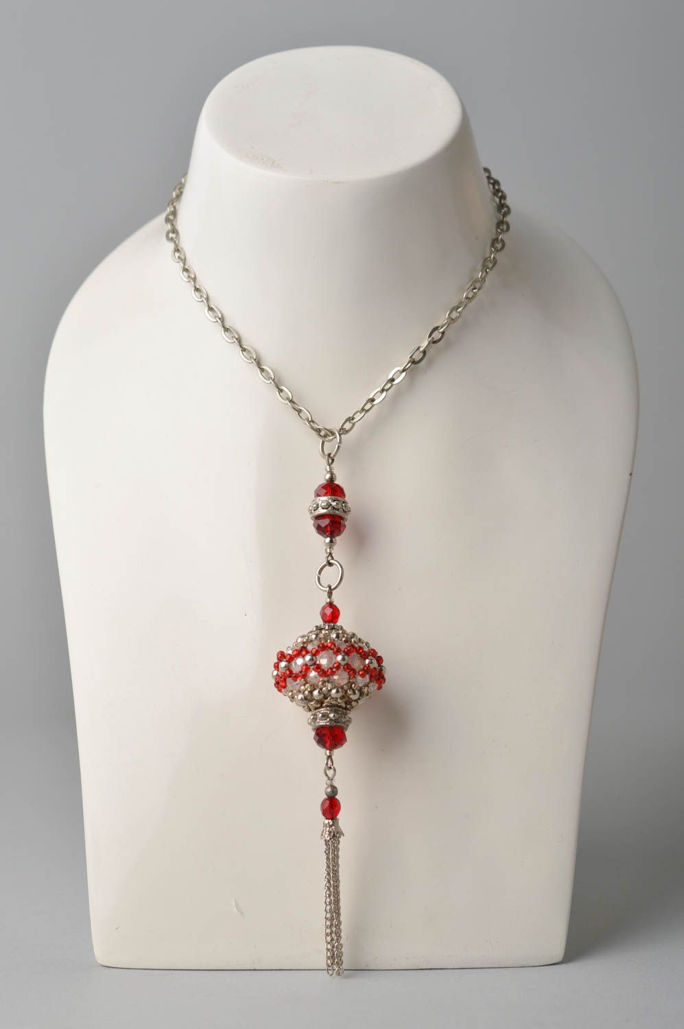 Handmade necklace beaded jewelry pendant necklace designer accessories photo 1
