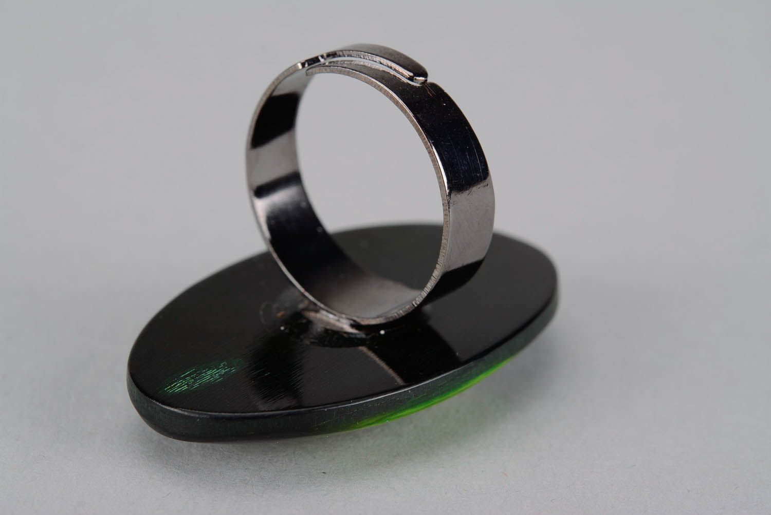 Ring made of polished horn photo 4