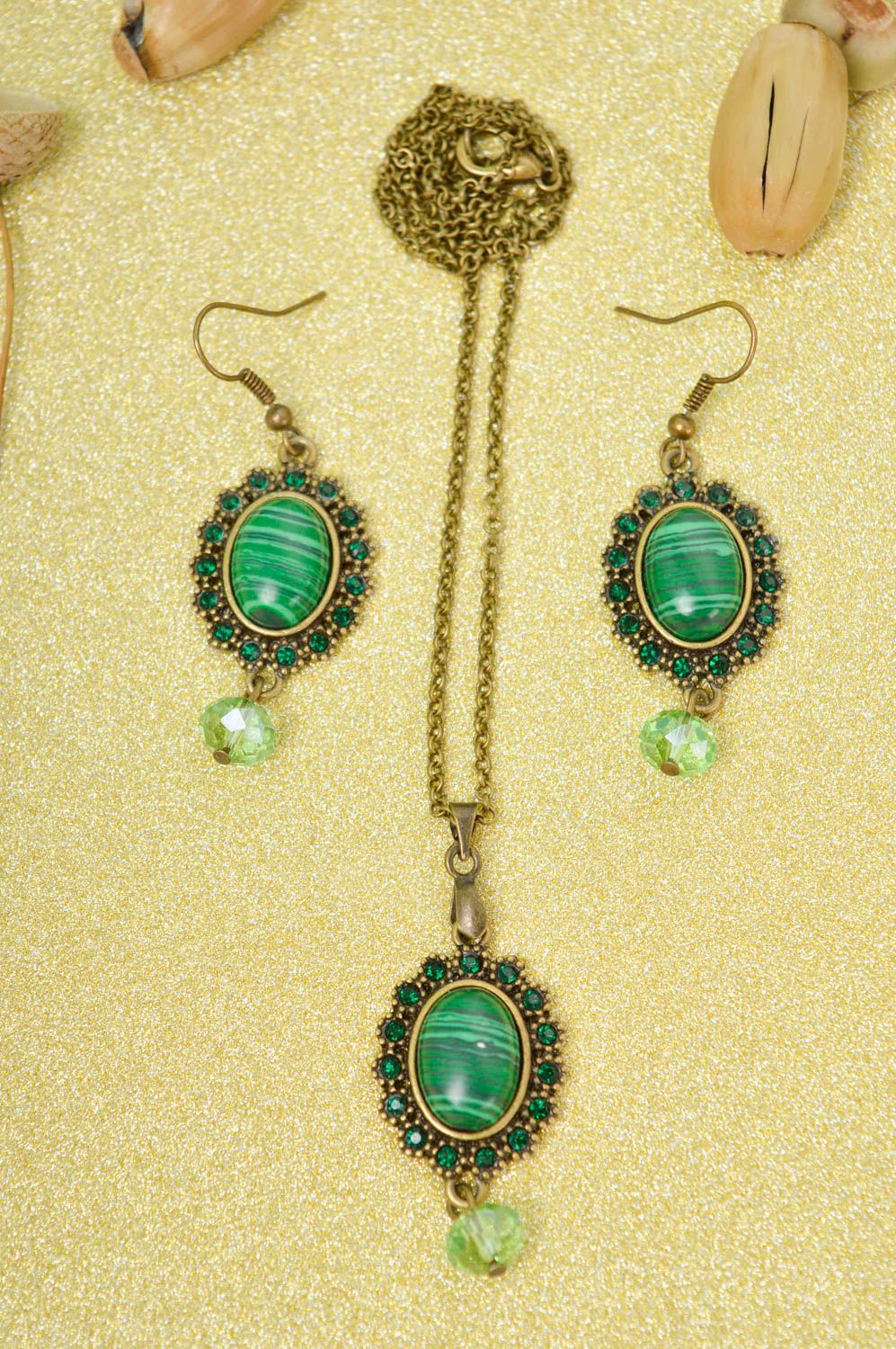 Cool handmade jewelry set bead earrings bead pendant fashion trends for girls photo 1