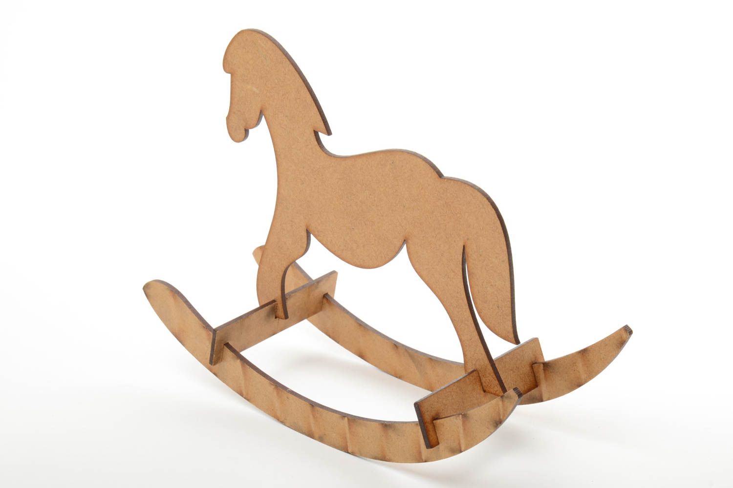 Pieza en blanco para creatividad artesanal con forma de caballo original tallada foto 4