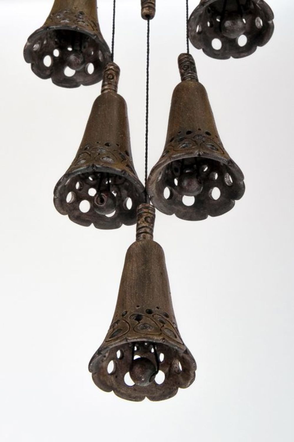 Tinted ceramic bells, cascade pendant photo 4