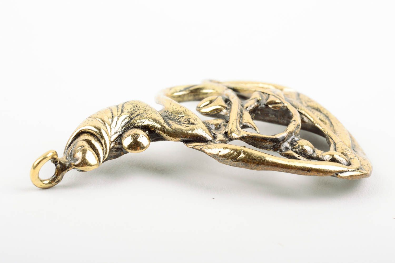 Handmade pendant massive stylish accessories made of brass designer necklace photo 2