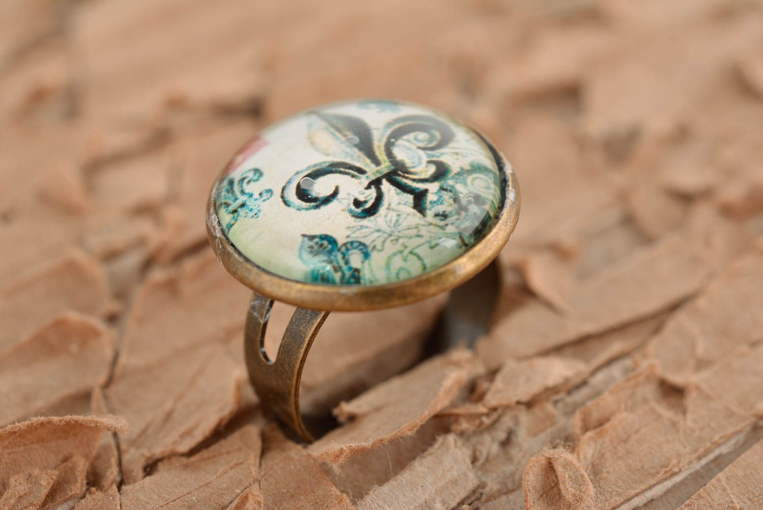 Кольцо ручной работы кольцо из металла модное кольцо для женщин красивое фото 1