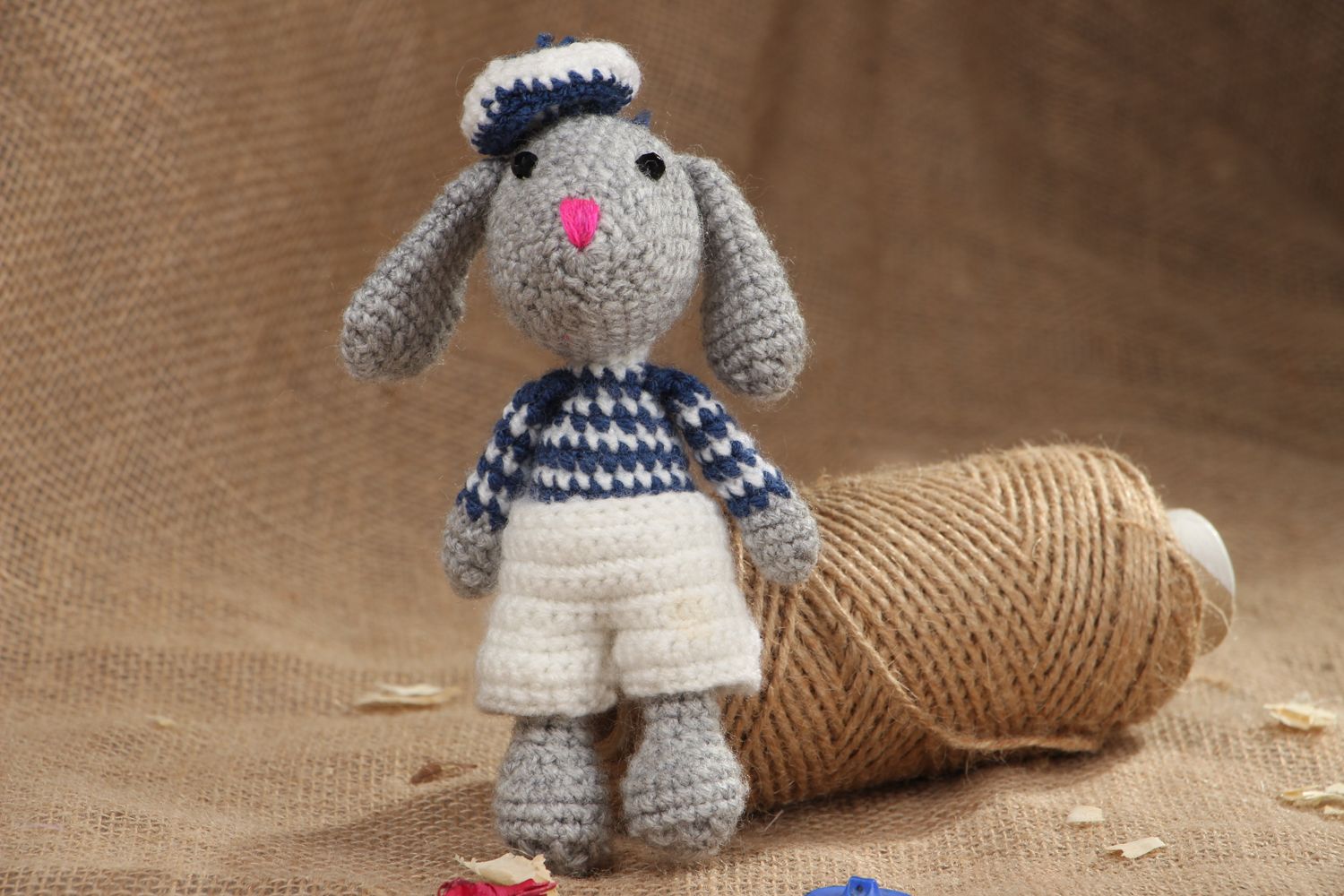 Designer soft crochet toy Hare photo 5