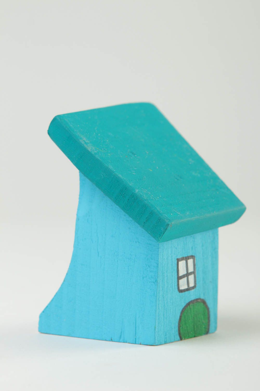 Handgefertigt Dekofigur aus Holz Deko Idee Haus originelles Geschenk klein foto 3