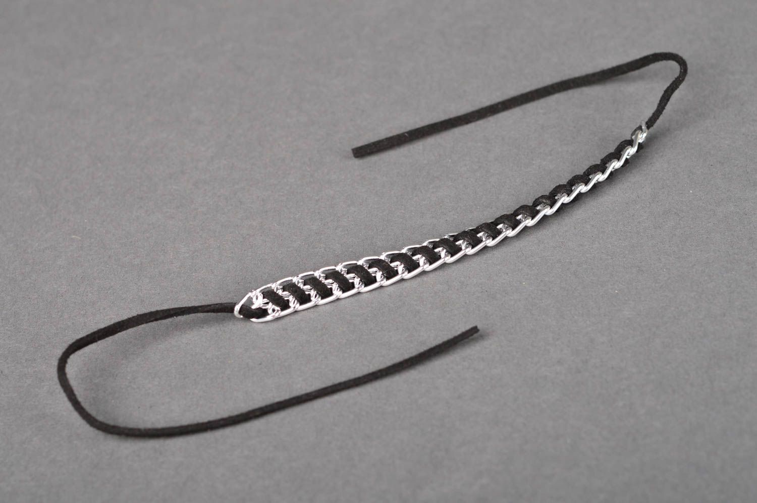 Pulsera artesanal con cordón de gamuza accesorio para mujer regalo original foto 4