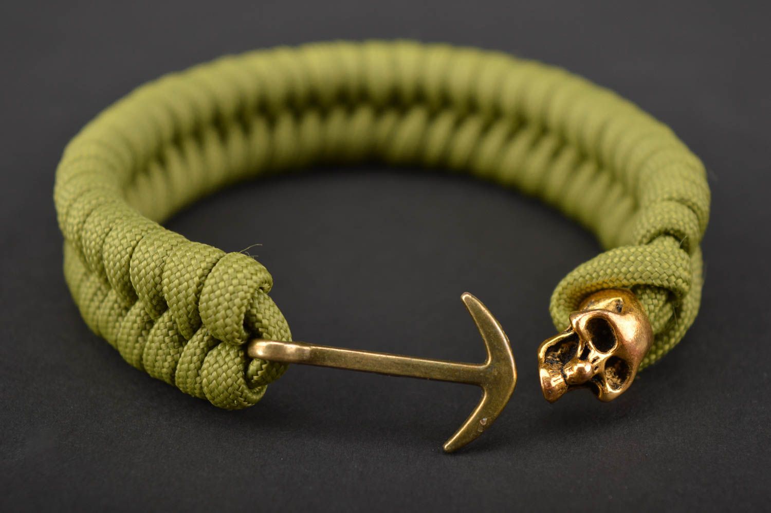 Paracord Armband grün handgemachter Schmuck Survival Armband originell  foto 5