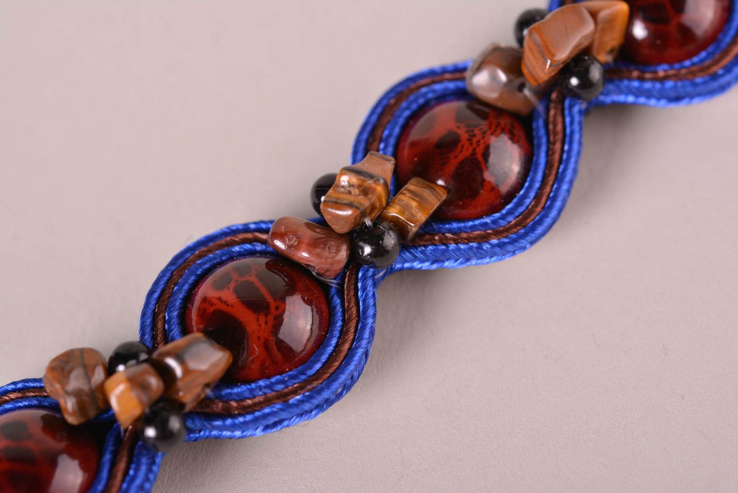 Stylish handmade soutache bracelet costume jewelry textile bracelet designs photo 4