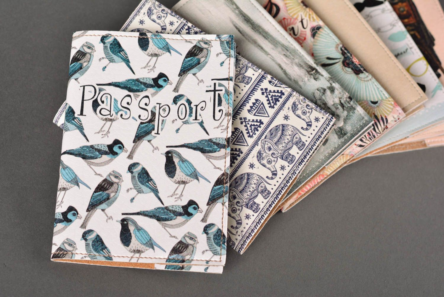 Handmade Pass Hülle Reisepass Umschlag originelles Geschenk aus Naturleder foto 1