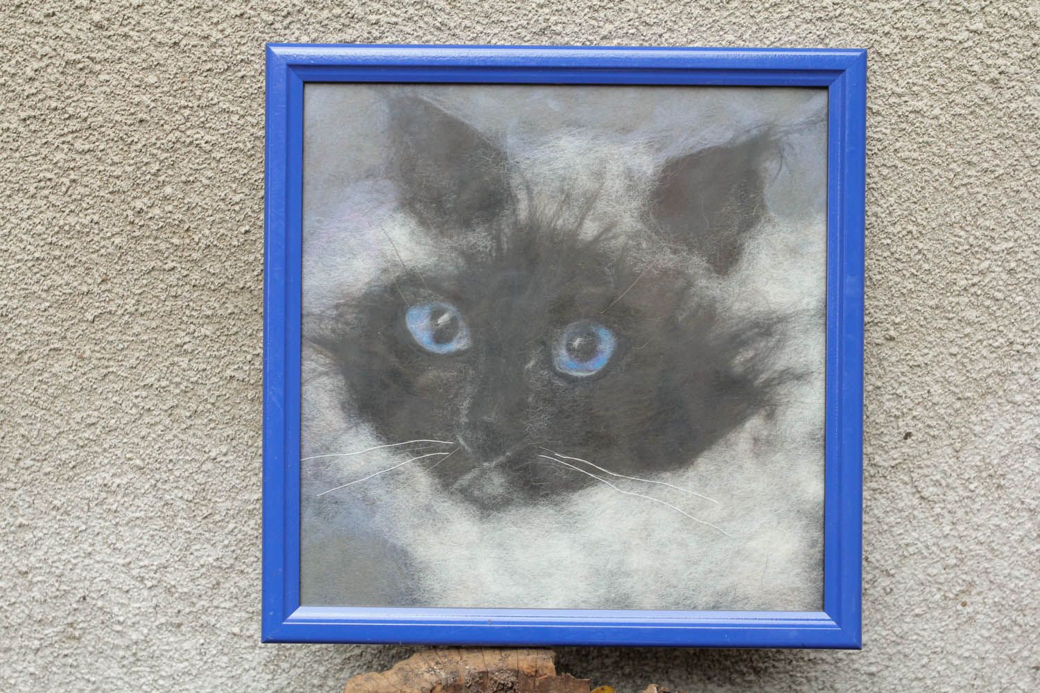 Pintura de lã Gato siamese foto 1