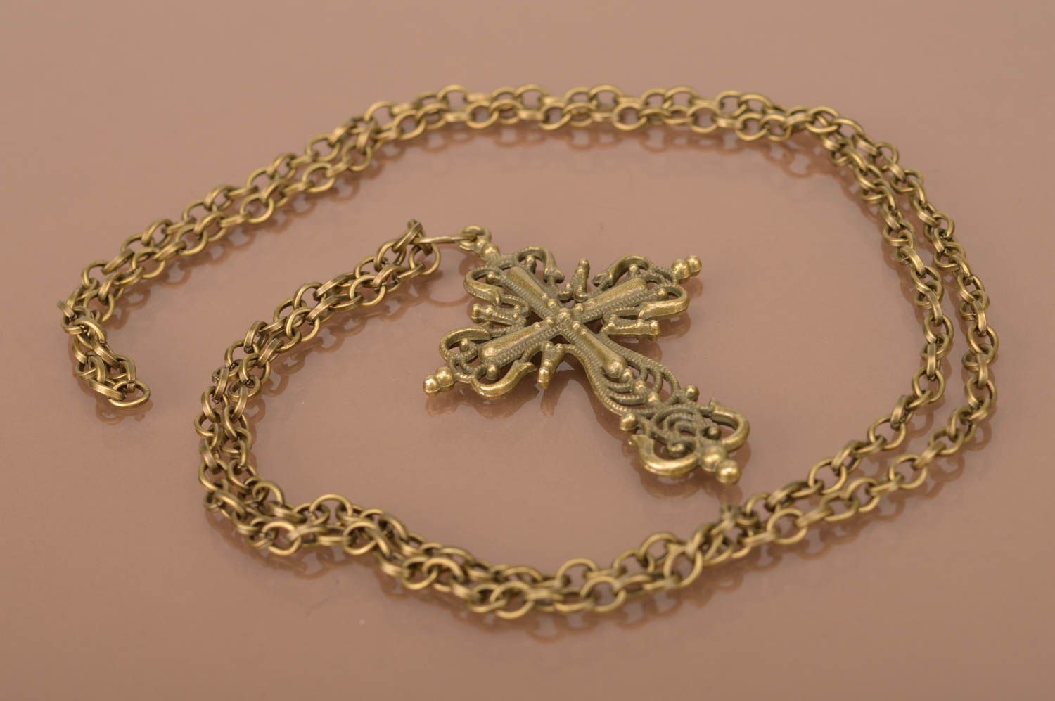 Beautiful handcrafted metal necklace handmade metal pendant jewelry trends photo 4