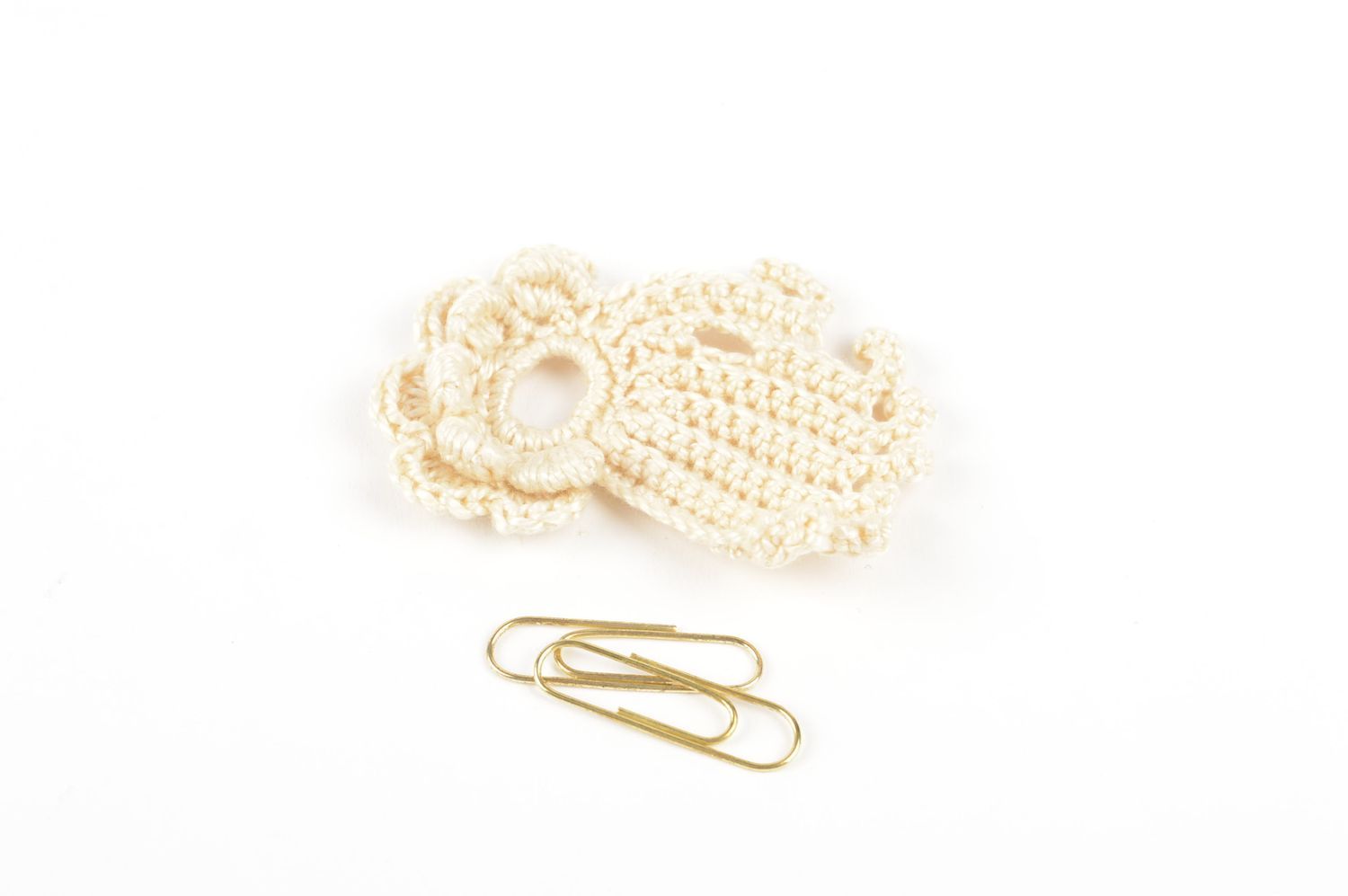 Handmade textile flower stylish jewelry fittings white tender brooch blank photo 5